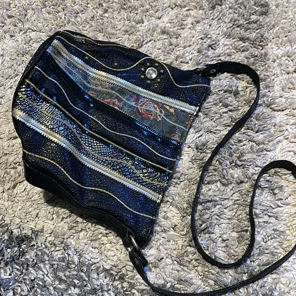 Vintage Pacific express purse sequin bling retro design